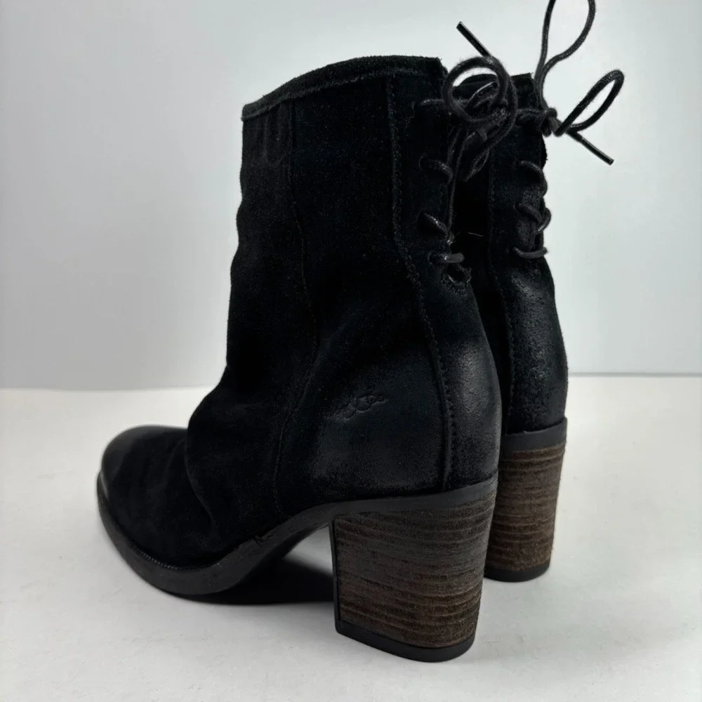 Bos. & Co. Barlow Women's US 6-6.5/37 Black Suede Leather Zip Waterproof Booties